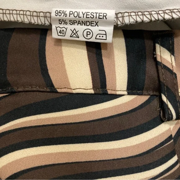 Motel Rocks Zoven 70s Ripple Print Pants - Size Large - Picture 8 of 9